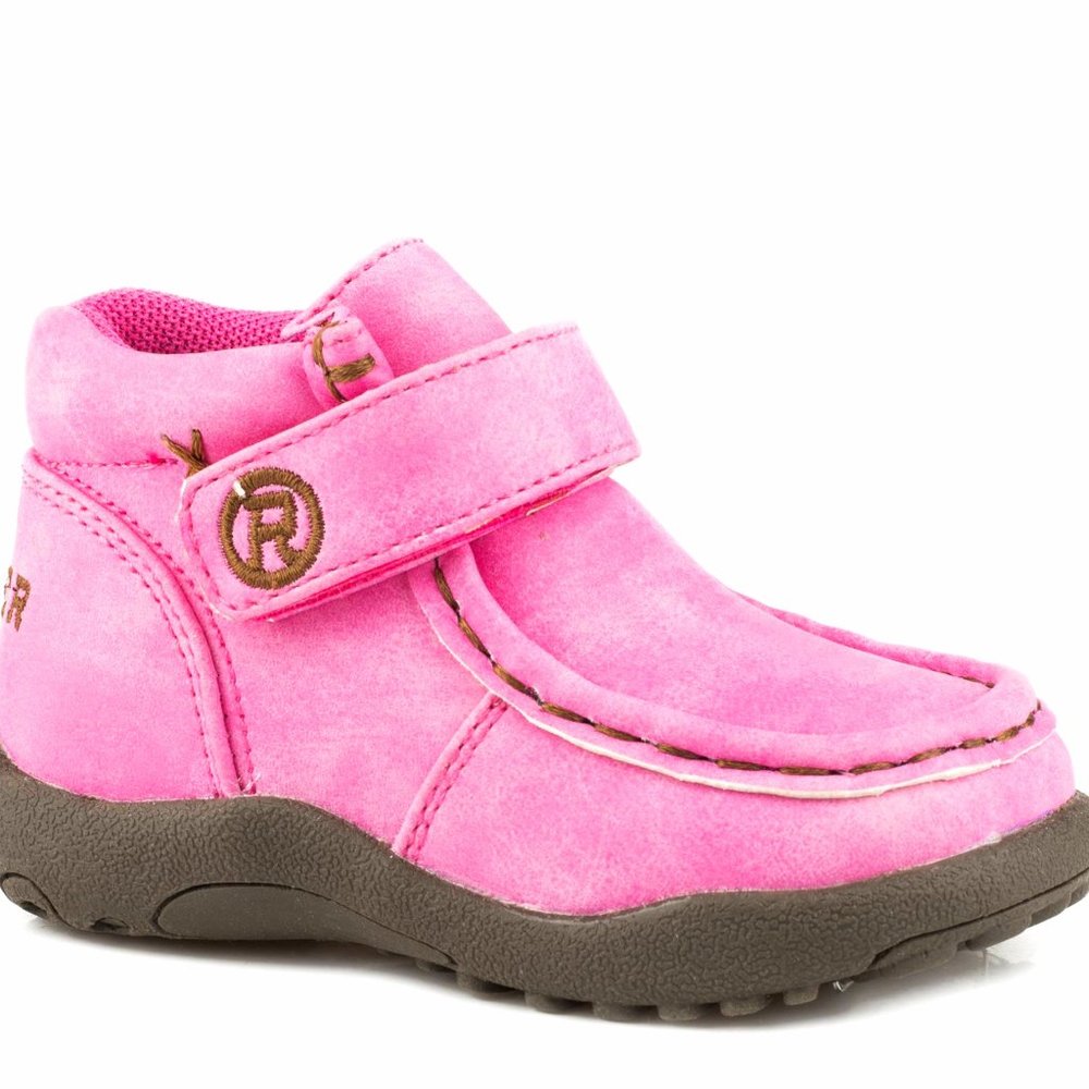 'ROPER' 'CHUKKA' MOCCASIN 'PETAL PINK' VELCRO WRAP ANKLE HIGH SHAFT BOOTS - Picture 13 of 16